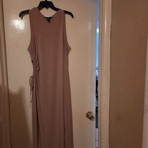 Forever 21 Taupe Sleeveless Maxi Dress